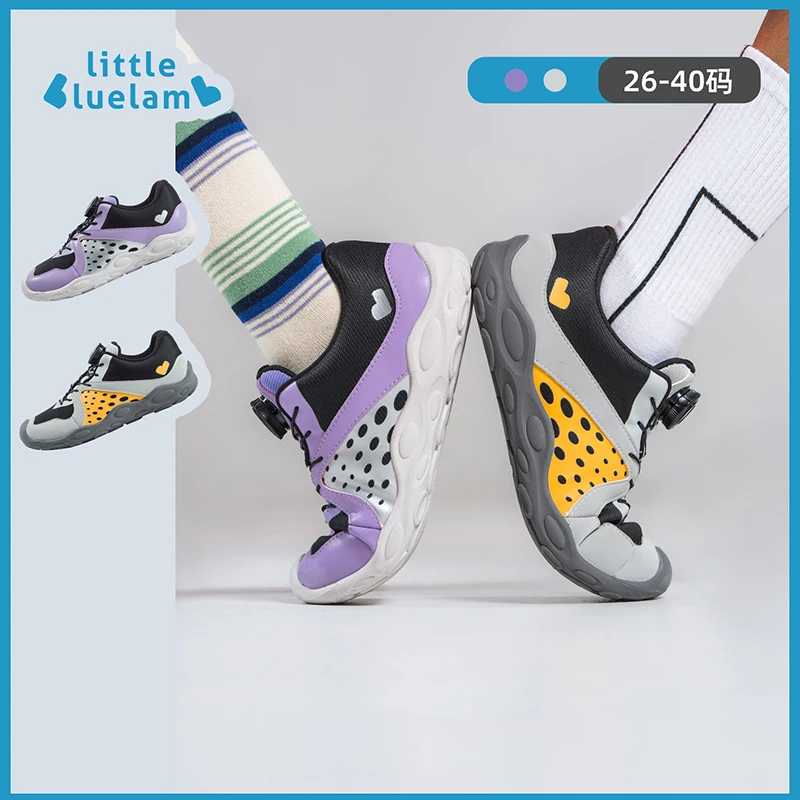 小蓝羊【26~40码】2025秋季新款男女童运动训练户外透气赤足鞋点点