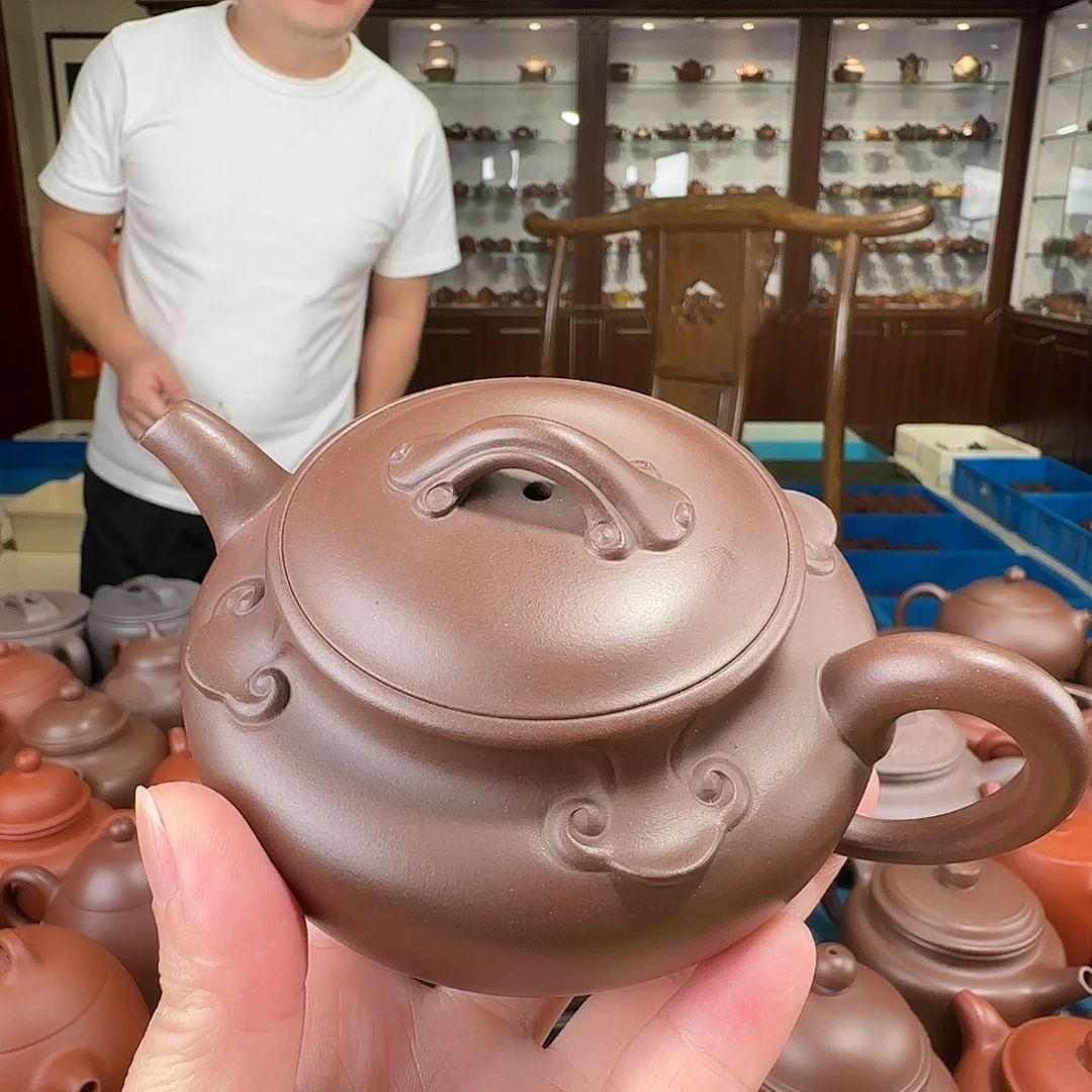 茶壶紫砂如意紫泥