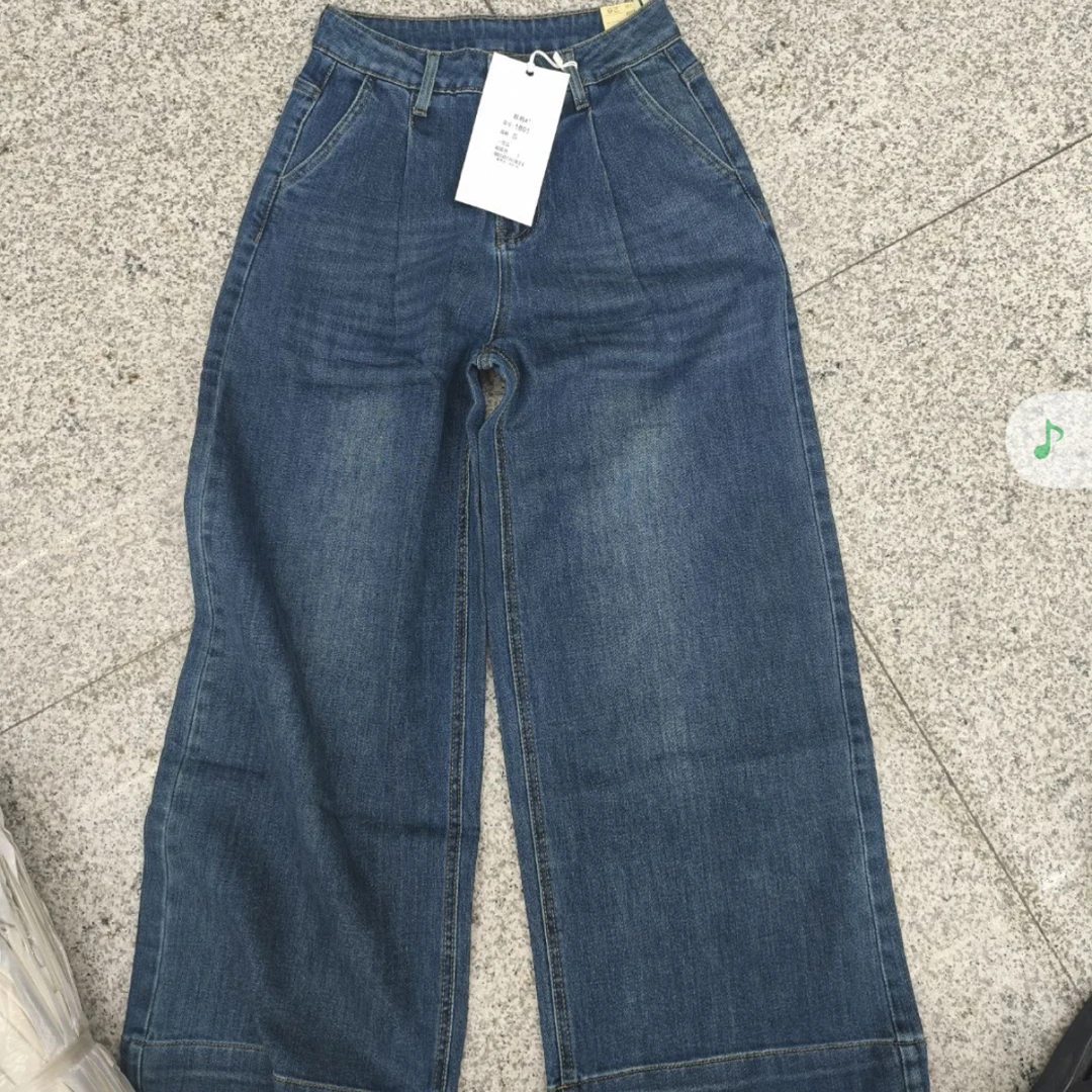 三七1801#蓝色牛仔长裤