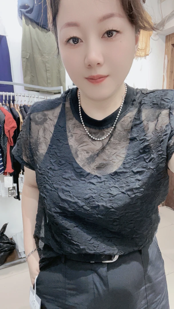 洋气时尚百搭吸汗短袖圆领纯色T恤百搭速干透气夏季