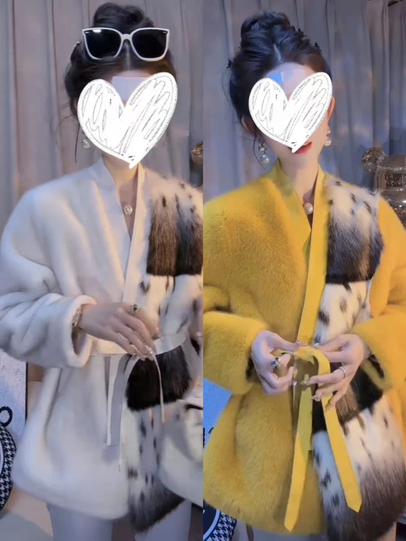 2025厚款宽松型女中长款秋冬季短外套大衣网红休闲设计外套