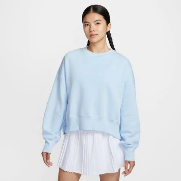 NIKE/耐克女子 baby蓝 CREWHRTGEIIGCEO 加绒圆领卫衣 IO0485-441