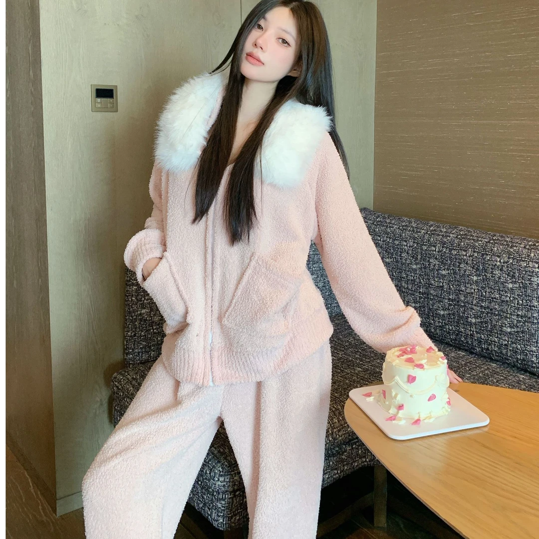 彭裳裳【蜜莓约定】女款清纯显瘦气质网红居家甜美纯欲风睡衣