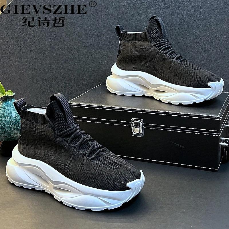 纪诗哲透气运动休闲鞋子男轻便跑步鞋2025秋季新款轻飞织网面男鞋
