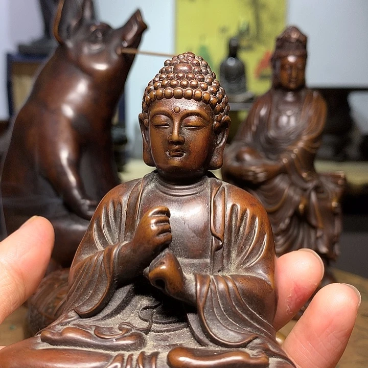 铜平**意小佛摆件 禅意摆件