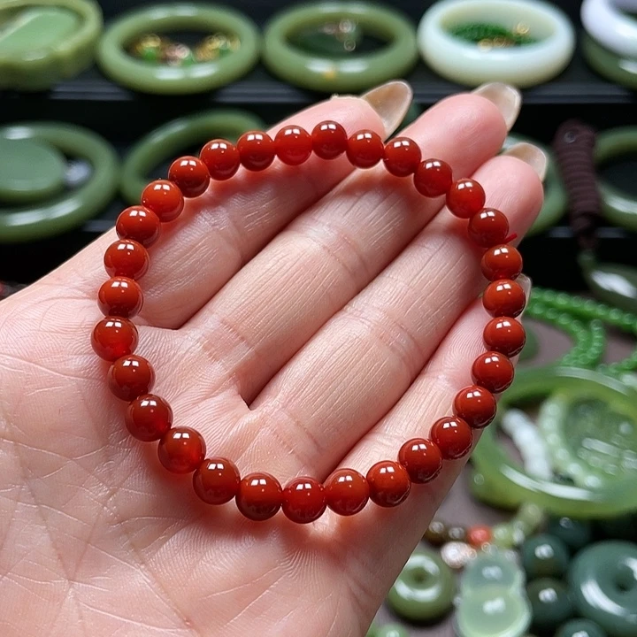 南红玛瑙未镶嵌手链