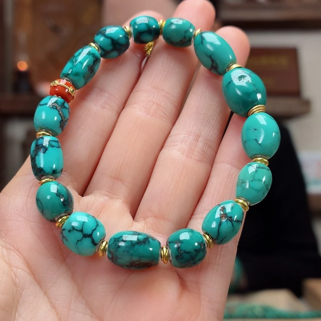 18K金镶嵌绿松石珠宝奇石