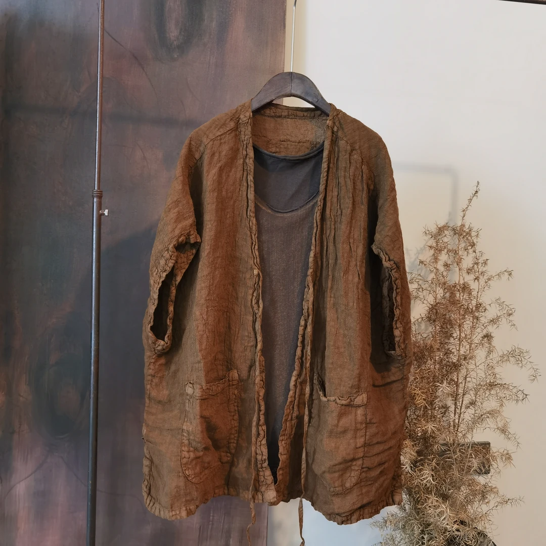 7729慵懒风坎肩开衫76.135