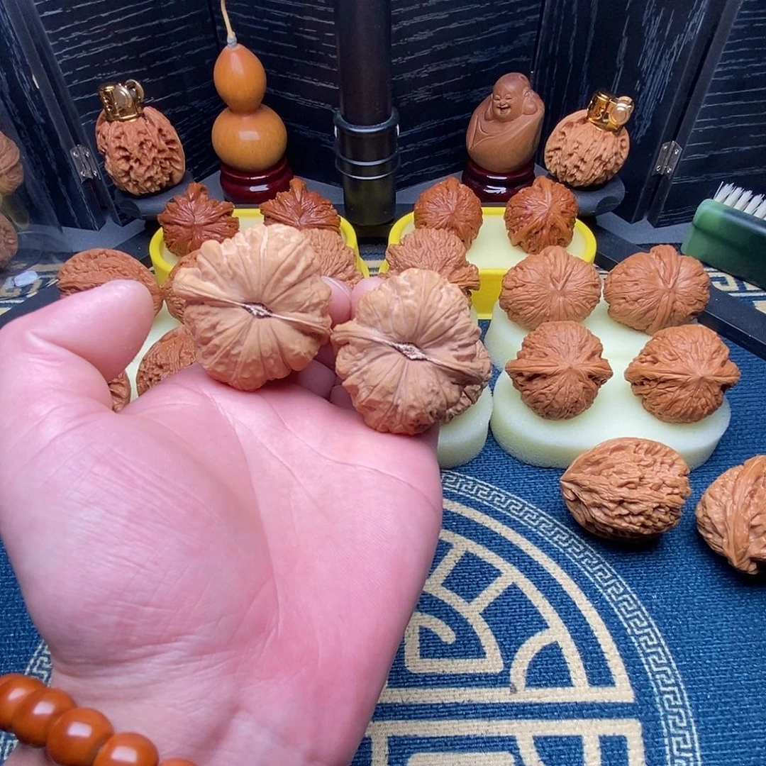 文玩核桃吊坠南瓜墩44尺练手对