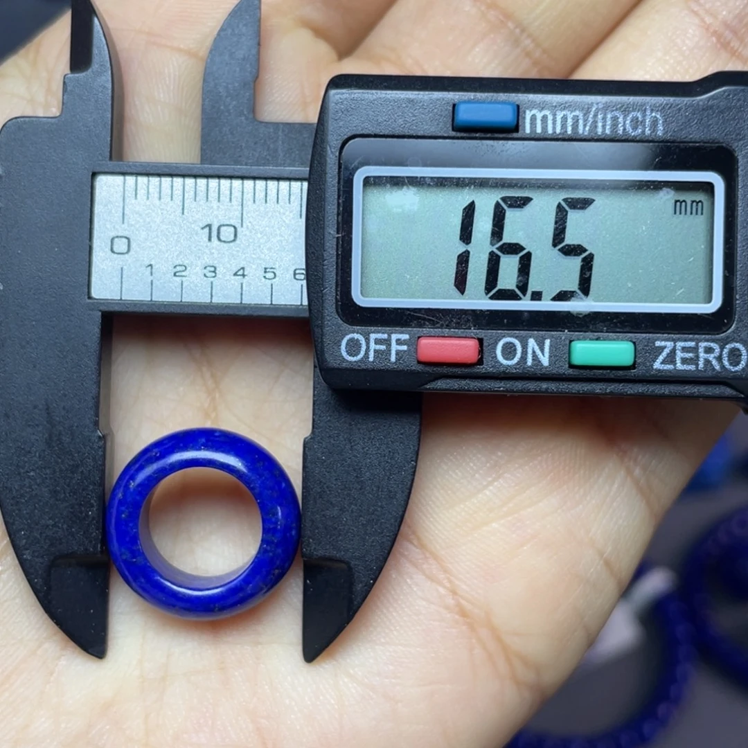 青金石未镶嵌10mm内径指环