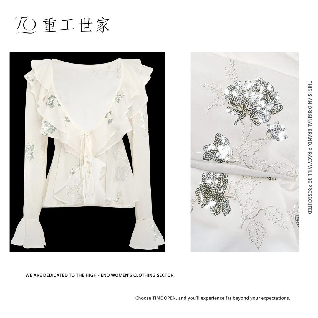 【重工世家原创设计】时尚短款喇叭袖防晒外搭72-TOL2402296