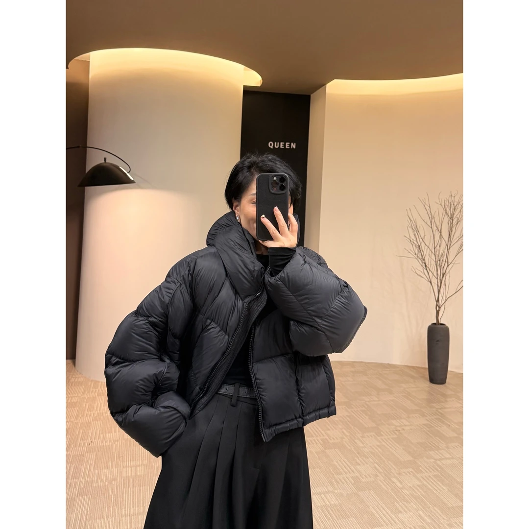 美丽定制极简气质短款帽羽绒服160斤以内（251205）