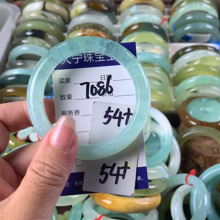 蛇纹石玉未镶嵌手镯7086