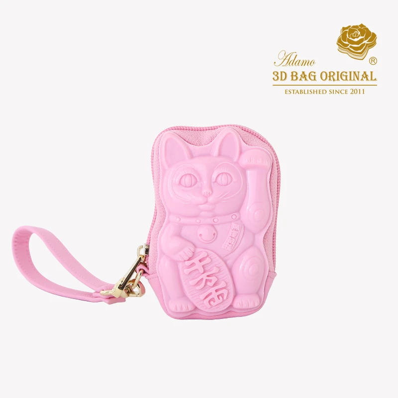 Adamo3DBag招财猫韩版cs手拿零钱包学生小包包卡通女士轻奢