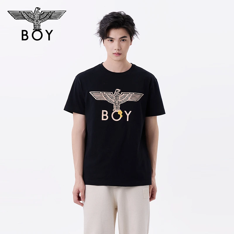 【泡泡玛特联名】BOY25新款春夏潮牌朋克印花短袖T恤N01267