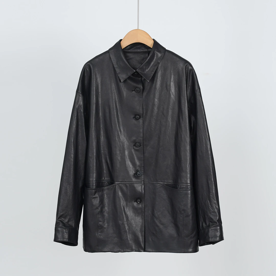 ROW风 无涂层全植鞣100%绵羊皮女士皮衣（251576）20974