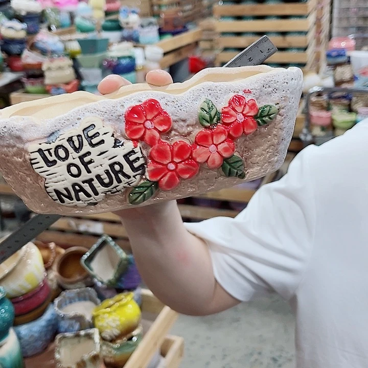 有孔，凑10元包邮陶瓷花盆发货！