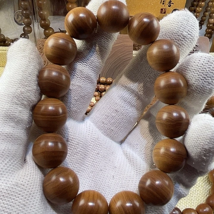 檀香木手串/手链老山檀香1.5虎皮纹奶香甜