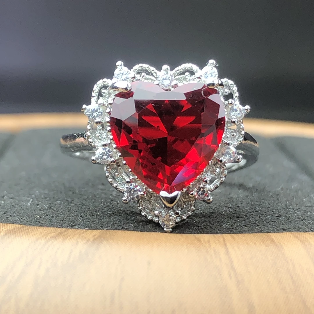 11103 H2 宝红色戒指精致活口漂亮美丽精致开口可调节百搭女