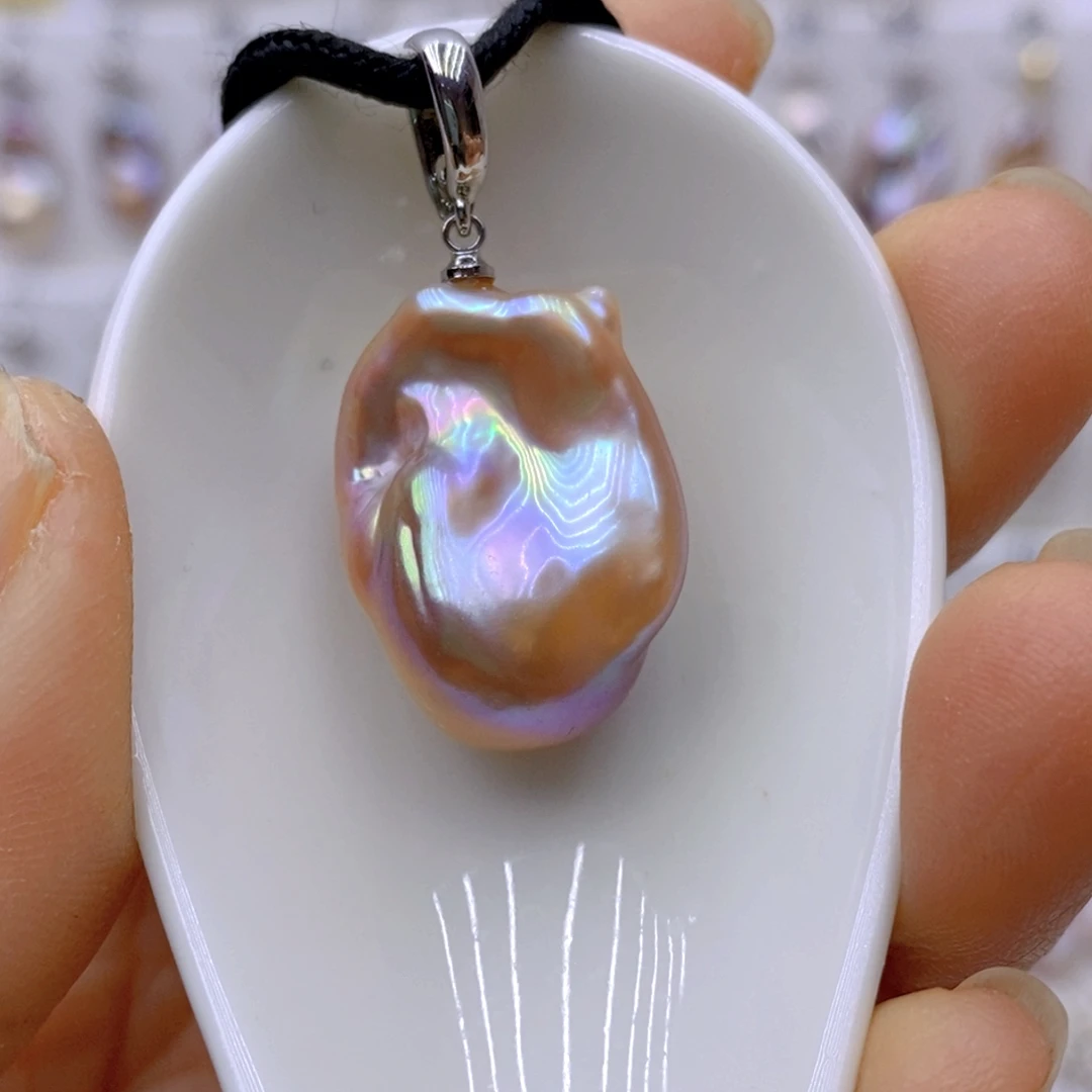 淡水珍珠银S925镶嵌颈饰