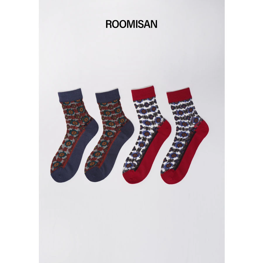 25SS/【几何半透明撞色玻璃袜】25403