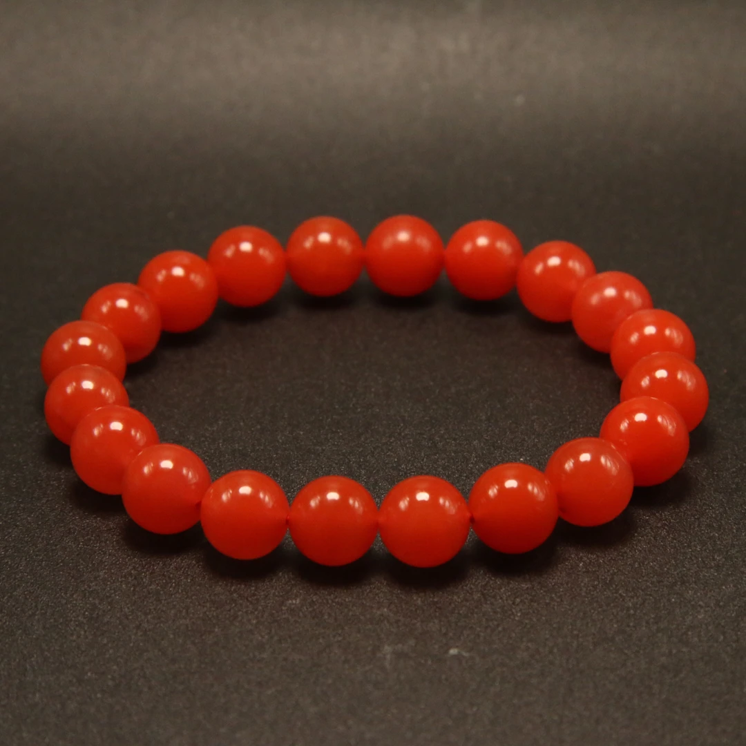 【表哥专属】南红微沁单圈圆珠约10.3mm1814-2619