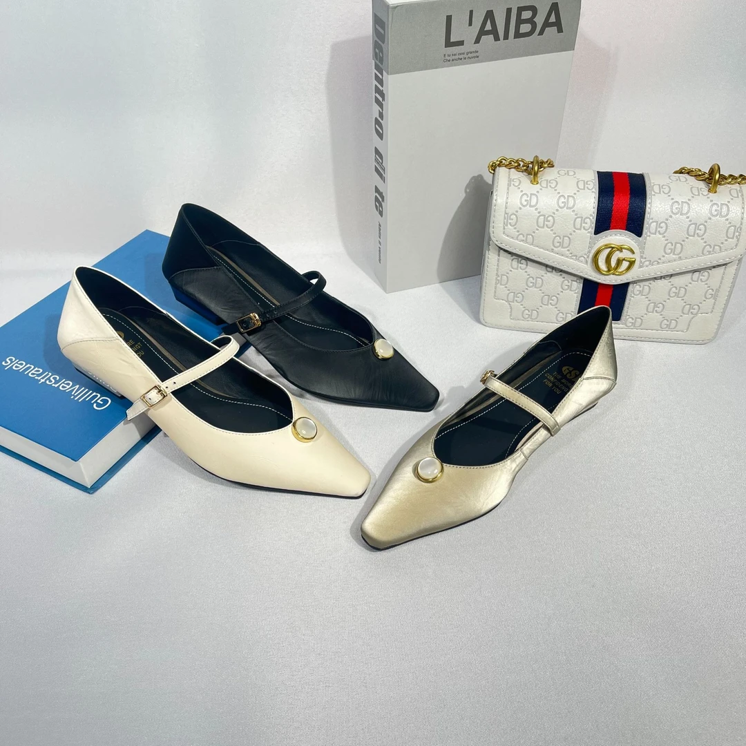 【茜尔薇雅】【2.5CM 】2025春季经典气质丝绸真皮方头女士单鞋