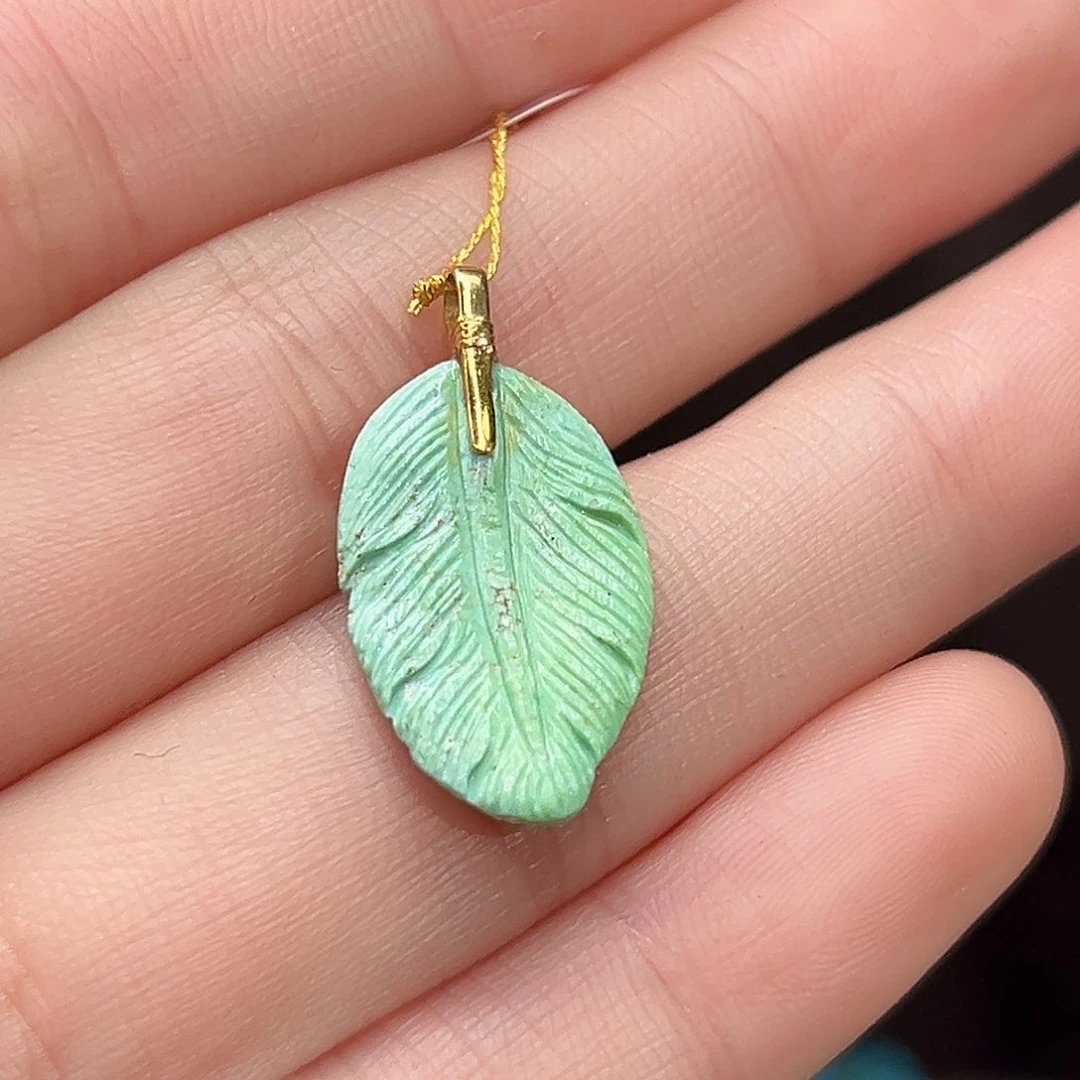 绿松石珠宝奇石18K金镶嵌