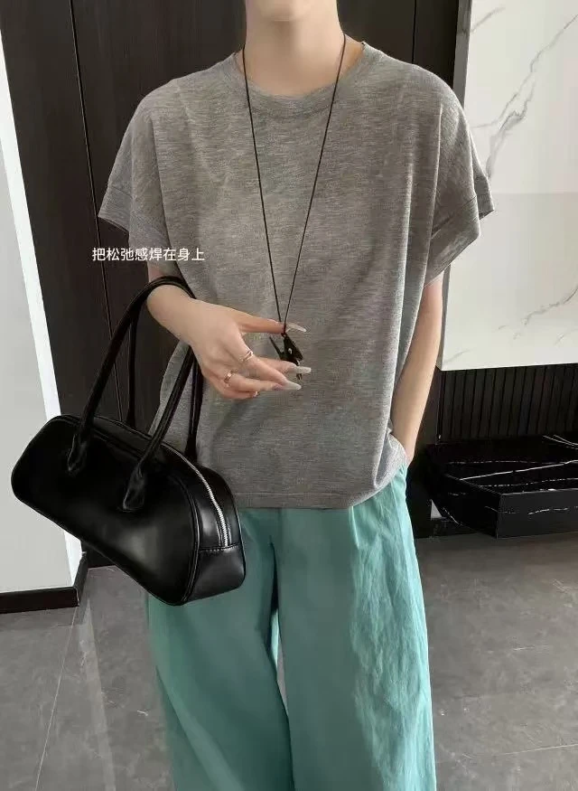 【蜜爷家】纯色系宽松版短袖上衣145#