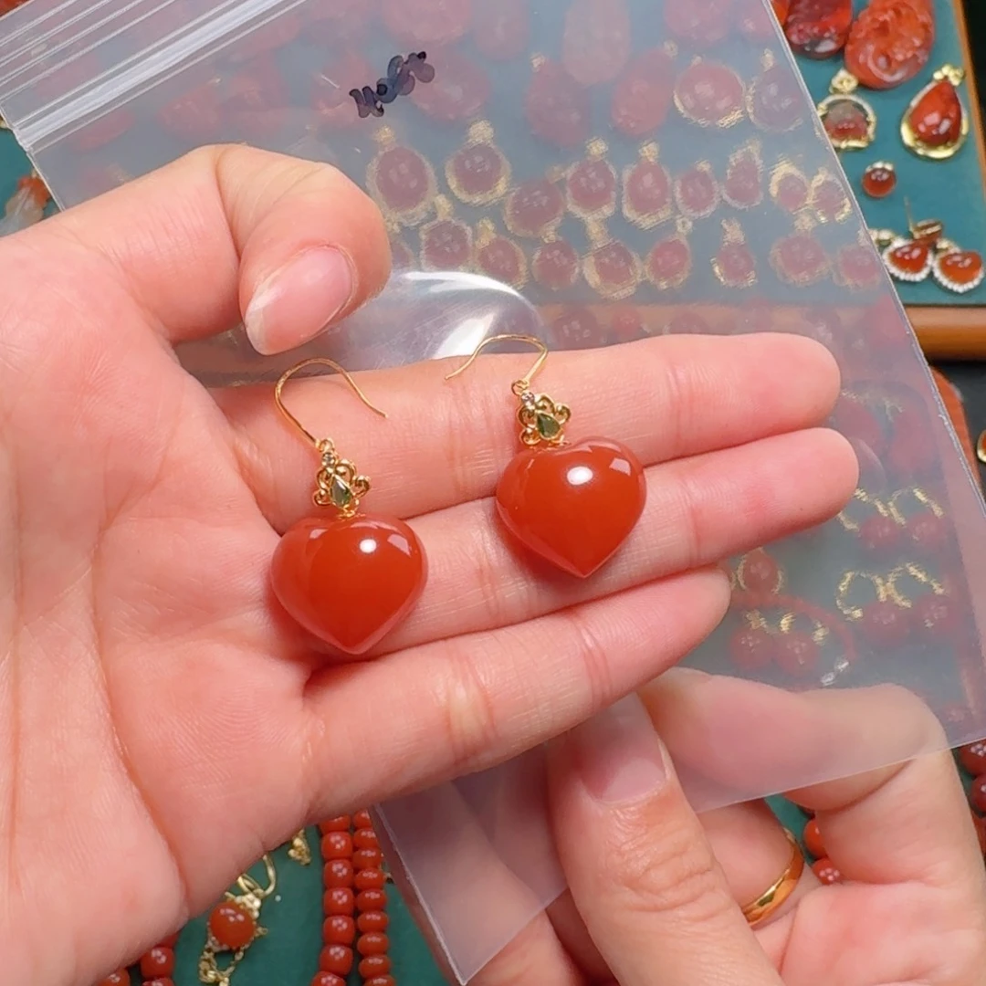 南红玛瑙南红18K金镶嵌