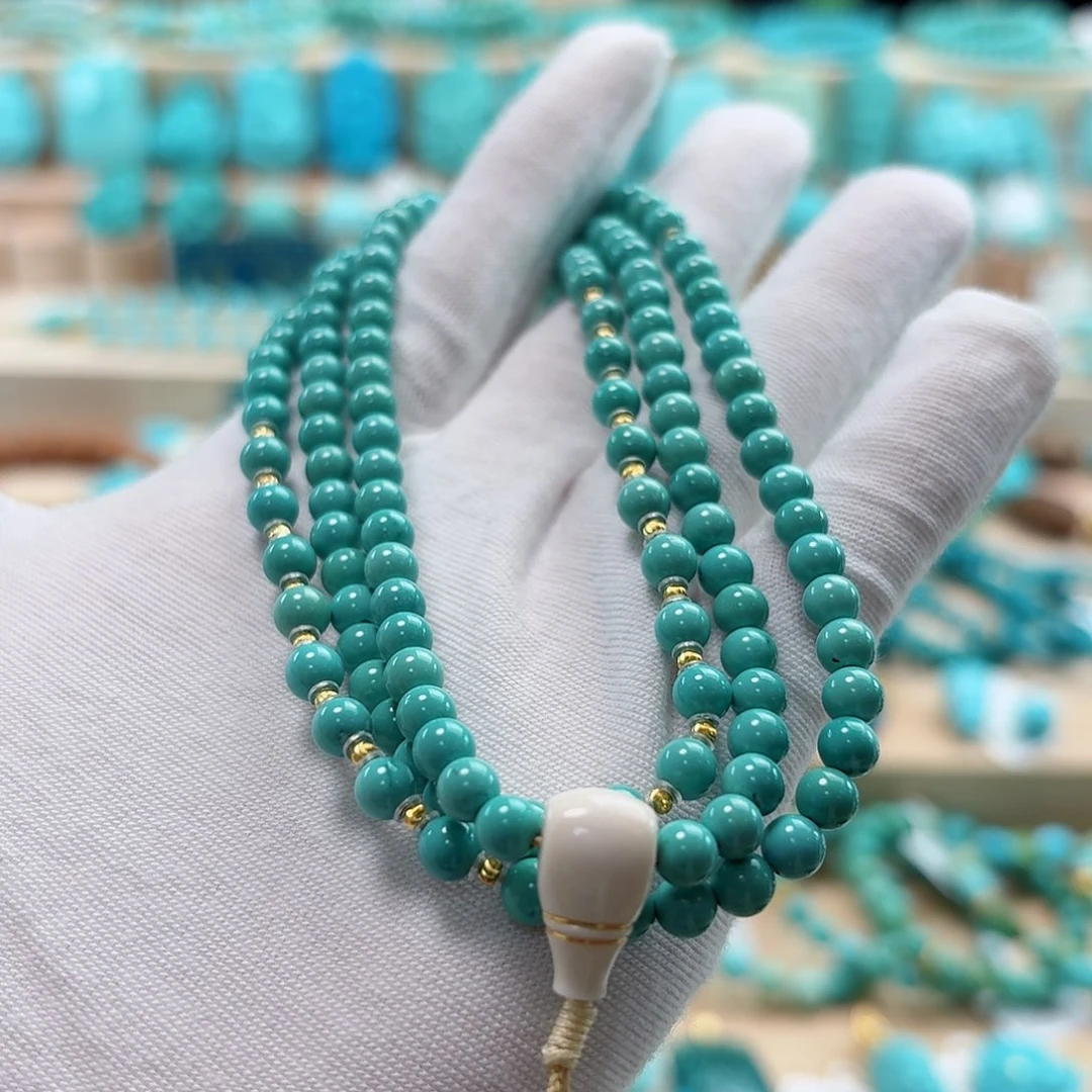 绿松石18K金镶嵌珠宝奇石