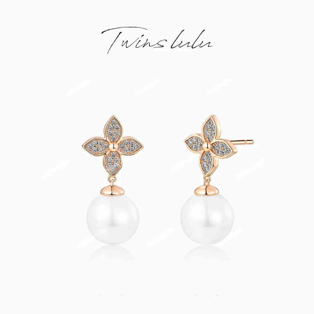 TWINS LULU 镀K金  简约气质经典个性百搭珠珠耳环秋上新TSL1728