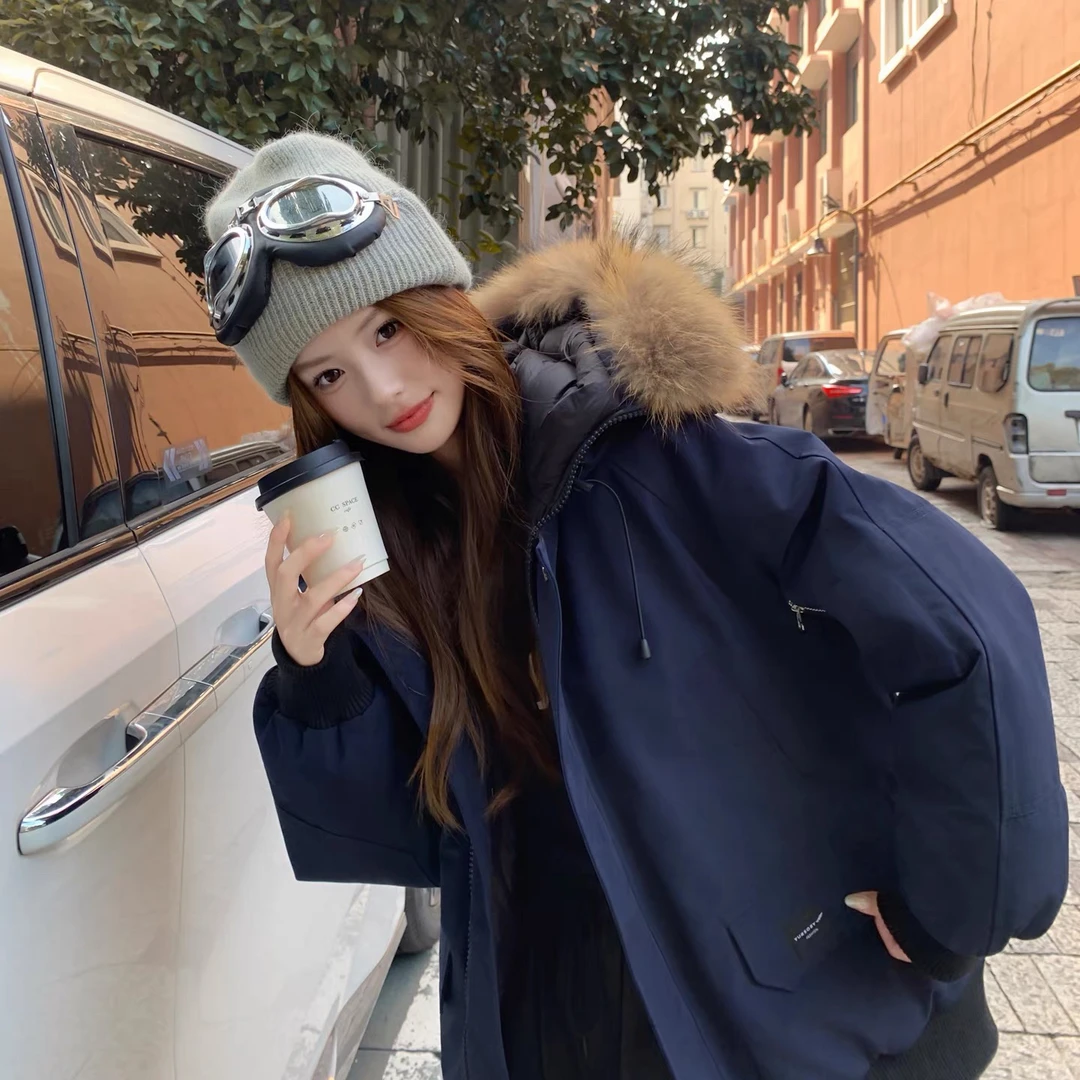 1212蓝色加厚派克服样衣