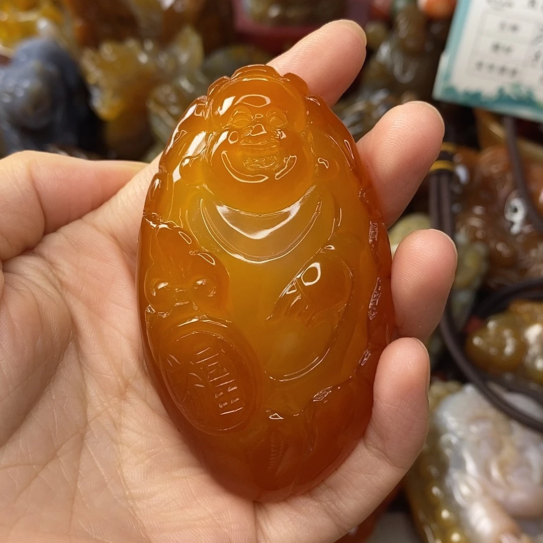 成***哥玛瑙/玉髓未镶嵌手把件