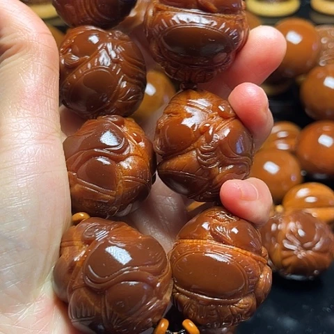 三***哥橄榄核手串/手链嘟嘟财神