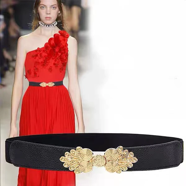 新款弹力腰带皮带松紧时尚连衣裙黑色大衣装饰收腰简约百搭腰封