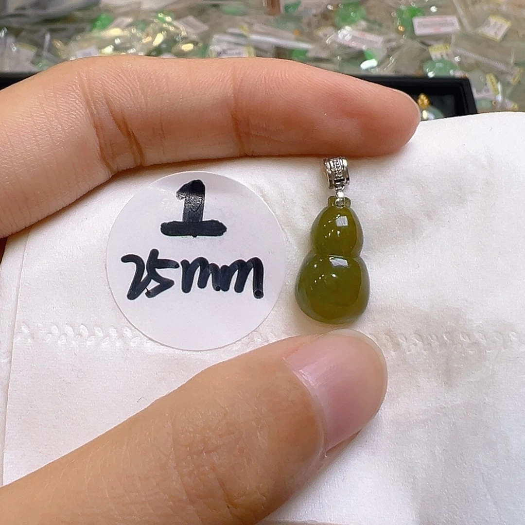 翡翠18K金镶嵌吊坠(不含链)翡翠
