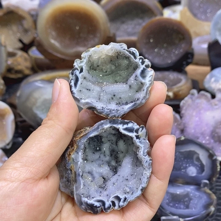 未镶嵌珠宝半成品水晶蚕丝盆