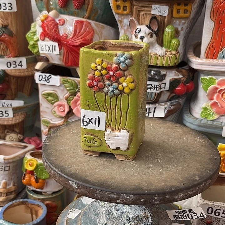 粗陶材质多肉花盆