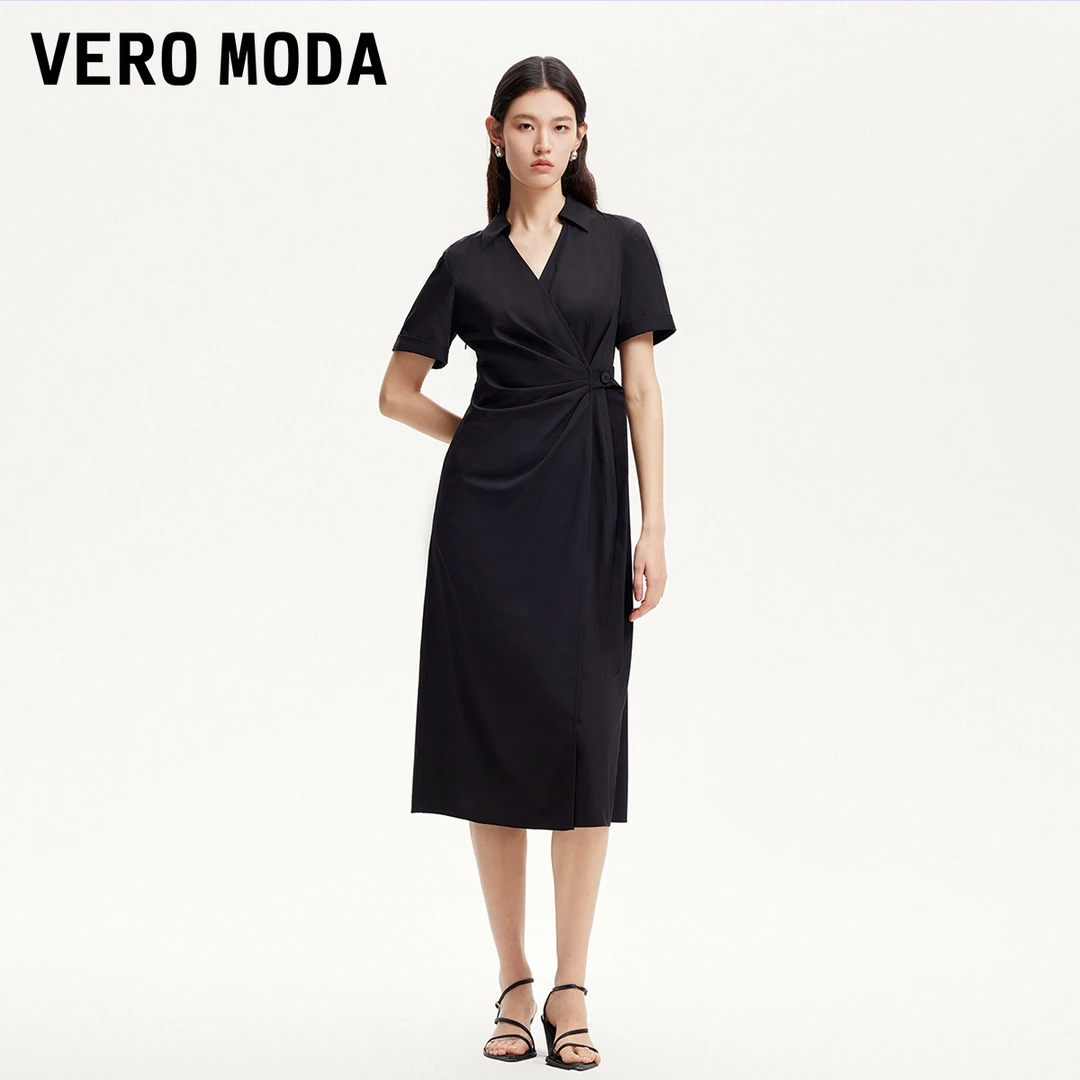 【达人专属】Vero Moda连衣裙收腰褶皱连衣裙32517B005