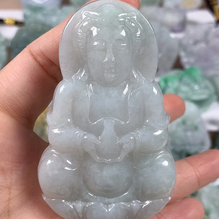 翡翠未镶嵌颈饰大观音福利