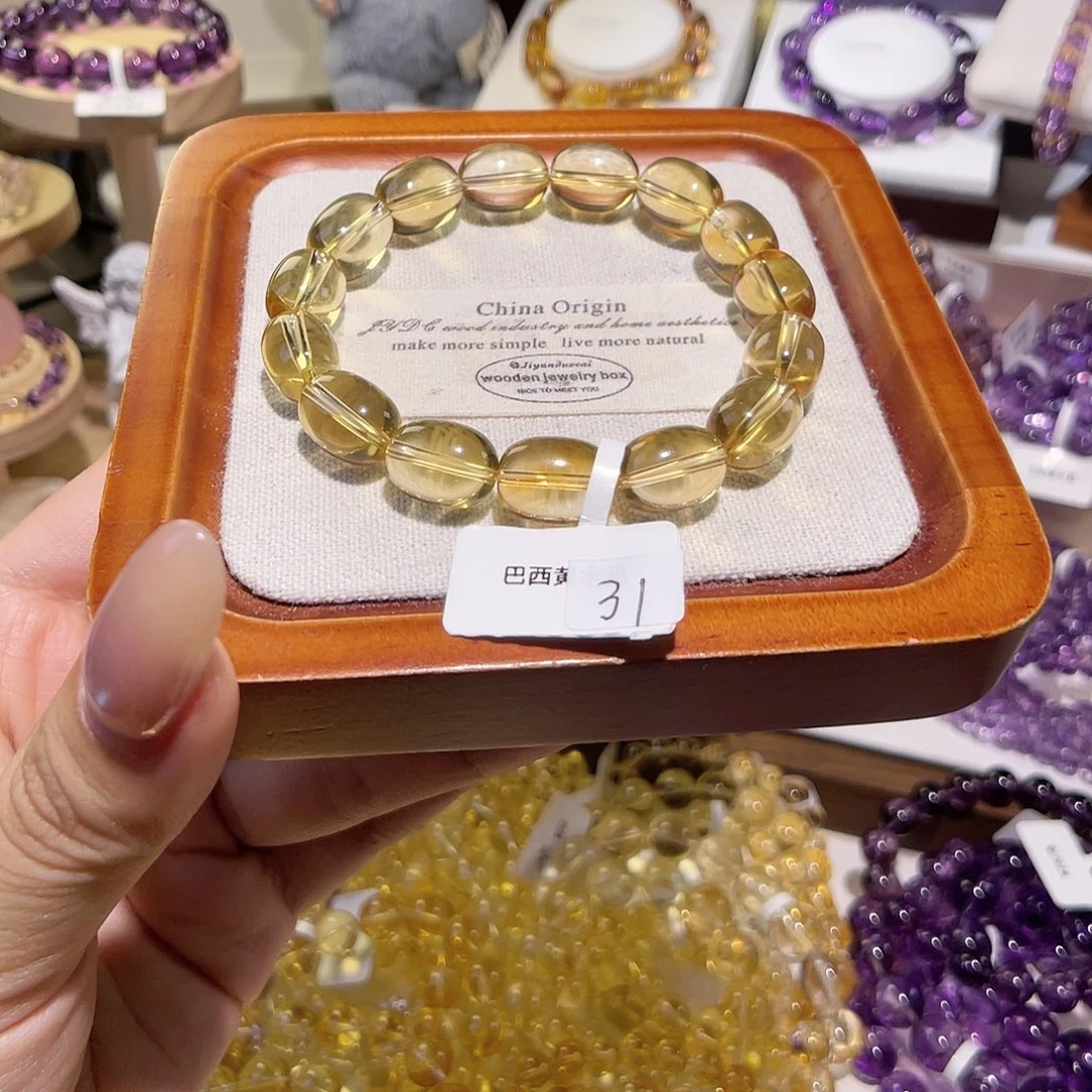 未镶嵌手链黄晶10mm克36