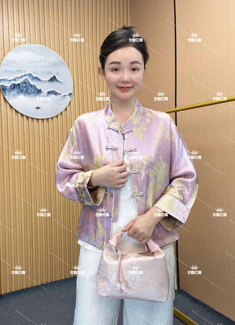 【古韵江南】专属定制·注重品质重磅双面穿渐变色盘口外套D050204