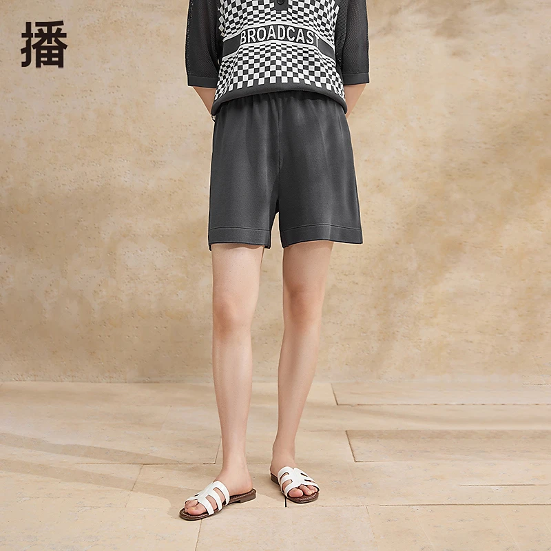 【达人专属】播运动时尚百搭夏季侧边斜插口袋针织短裤DDR2KD5765