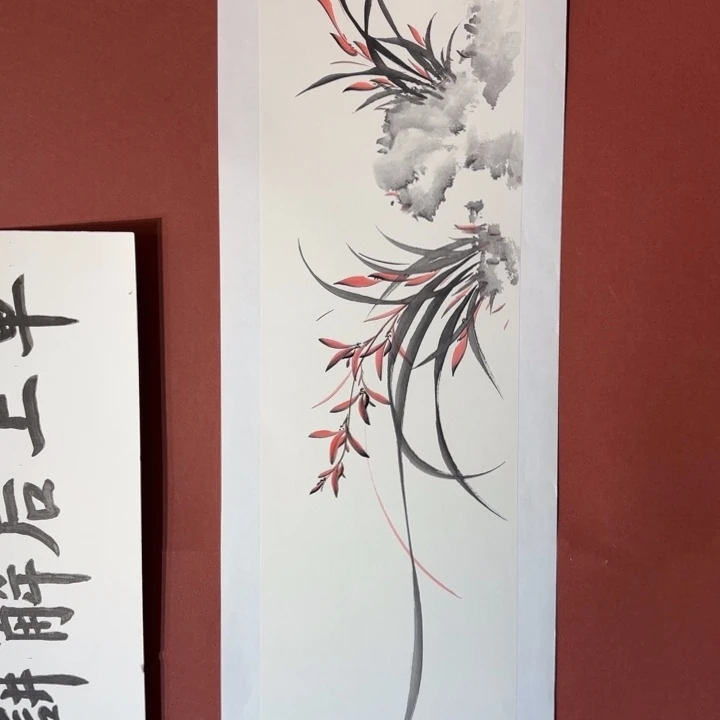 国画听兰老师花鸟