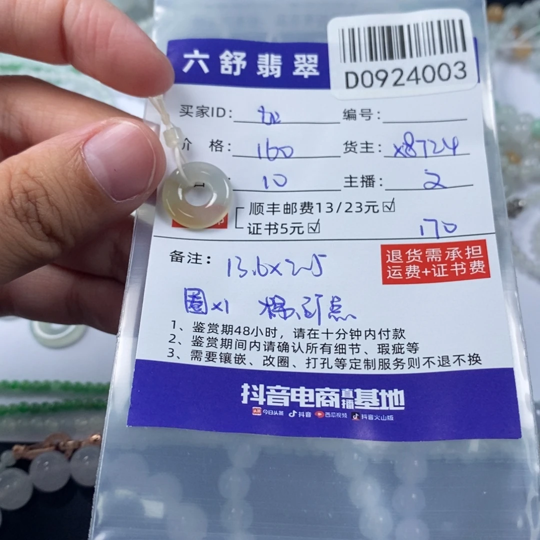 加***辣未镶嵌挂件翡翠D0924003