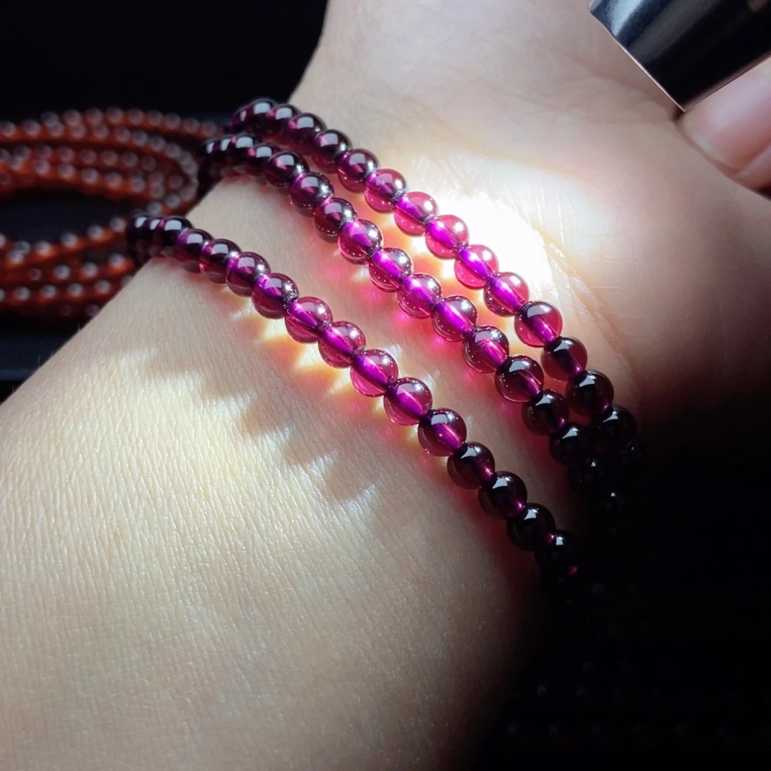 未镶嵌手链石榴石4.3紫牙乌