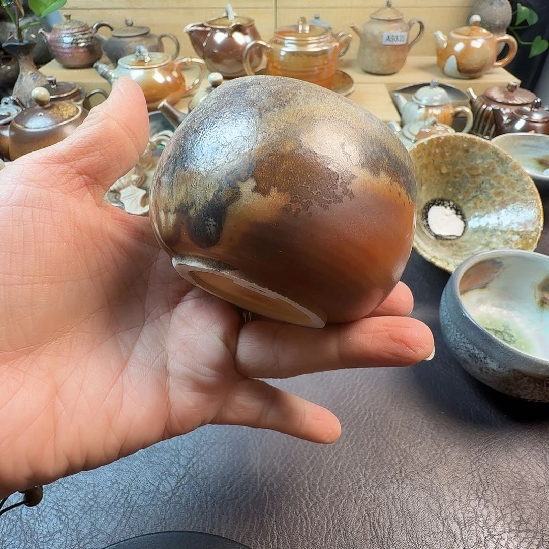 手工手作柴烧主人杯