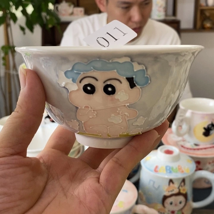 瓷片景德镇釉下彩手绘