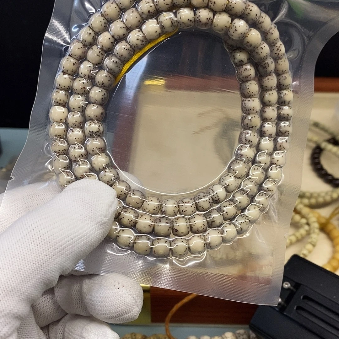 星月菩提手串76月留白石玉料108